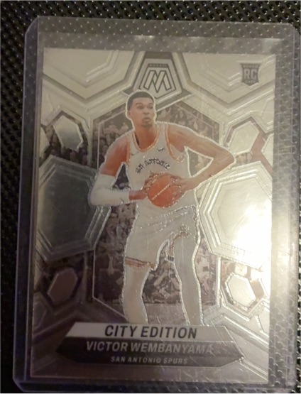 2023-24 Panini Mosaic #282 Victor Wembanyama City Edition Rookie RC San Antonio Spurs — front