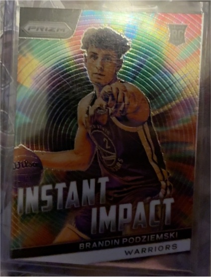 2023-24 Panini Prizm #25 Brandin Podziemski Instant Impact Rookie — front