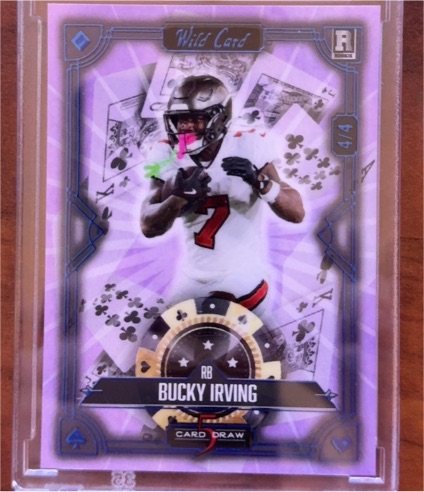 2024 Wild Card 5 Card Draw #3/4 Bucky Irving — front