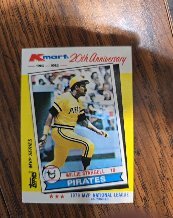 1982 Topps Kmart MVP Series #37 Willie Stargell — front