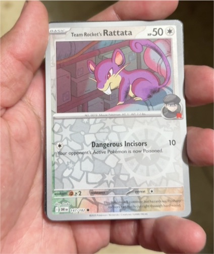 2023 Pokémon SV10 Destined Rivals #147 Team Rocket's Rattata — front