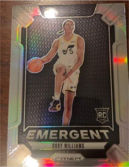 2024-25 Panini Prizm #12 Cody Williams Emergent — front