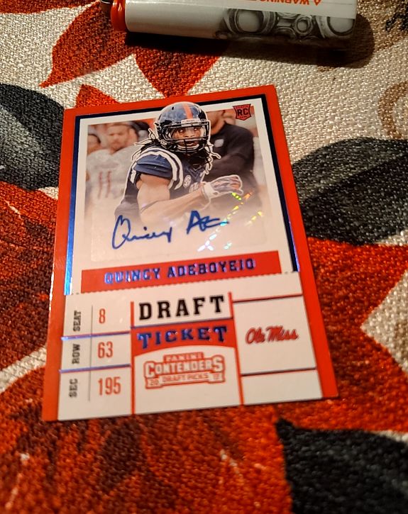 2017 Panini Contenders Draft Picks #195 Quincy Adeboyejo — front