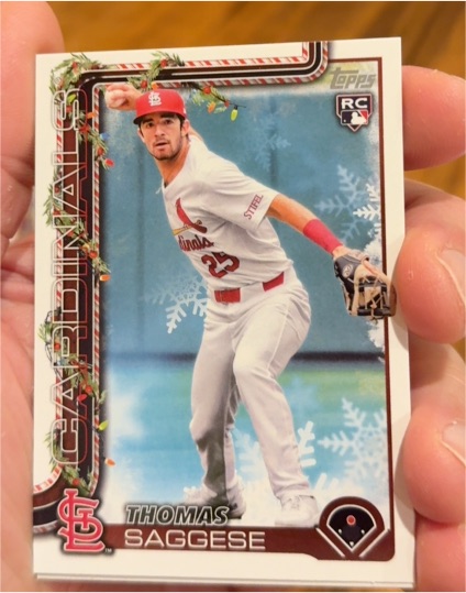 2025 Topps Holiday #H187 Thomas Saggese — front
