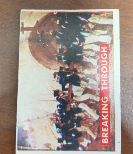 1956 Topps Davy Crockett Green Back #72A Breaking Through — front