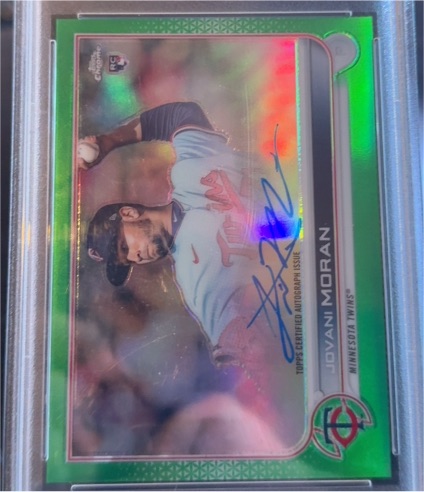 2022 Topps Chrome Rookie Autographs #RAJMO Jovani Moran — front