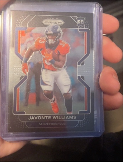 2021 Panini Chronicles Prizm Black #PB-23 Javonte Williams — front