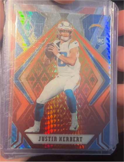 2020 Panini Phoenix Fire Burst #103 Justin Herbert — front