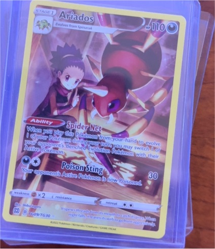 2022 Pokemon Brilliant Stars #TG09 Ariados — front