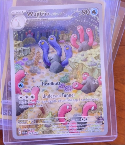 2024 Pokémon TCG Scarlet & Violet Paldean Fates #224 Wugtrio — front