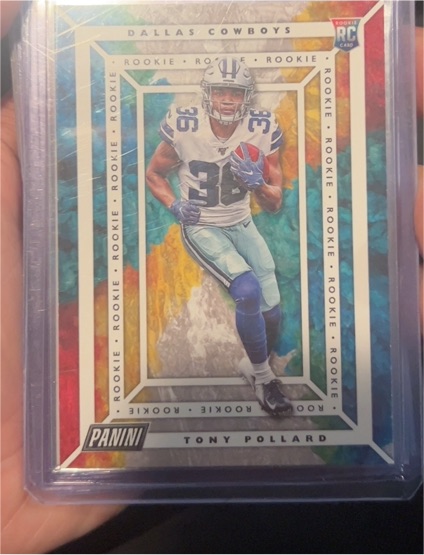 2019 Panini Player of the Day #77 Tony Pollard — front