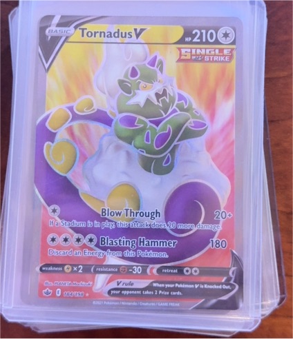 2021 Pokemon TCG Chilling Reign #184 Tornadus V — front