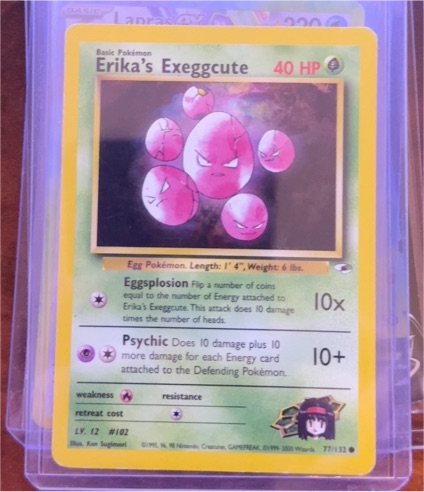 2000 Pokémon Gym Heroes #77 Erika's Exeggcute — front