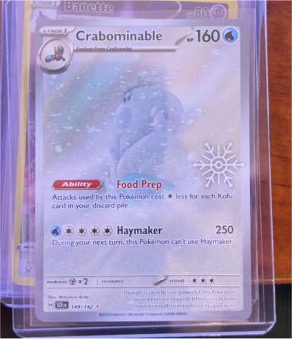 2025 Pokémon Holiday Calendar #149 Crabominable — front
