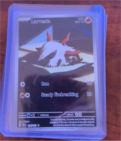 2024 Pokémon SV08 Surging Sparks #196 Larvesta — front