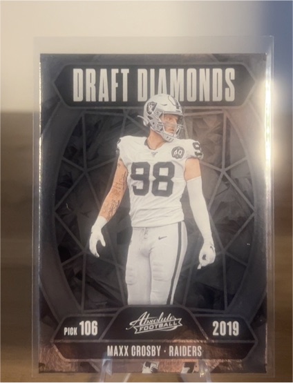 2025 Panini Absolute #DD-MCY Maxx Crosby Draft Diamonds — front