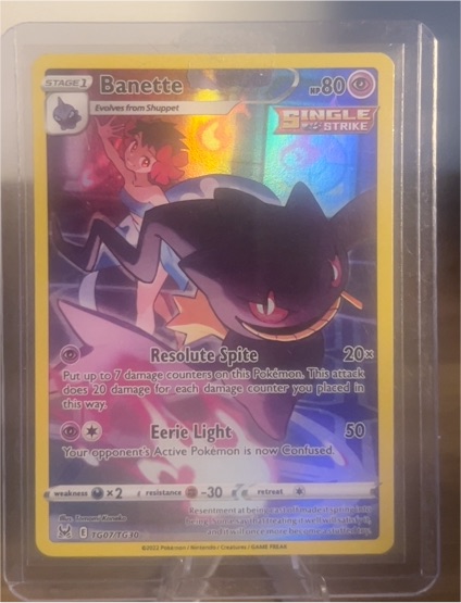 2022 Pokemon TG07/TG30 Banette Lost Origin Trainer Gallery — front