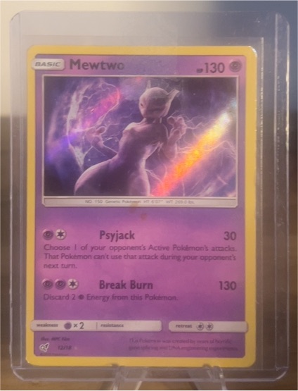 2019 Pokémon TCG Detective Pikachu #12 Mewtwo — front