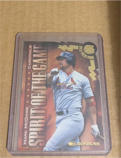 1998 Donruss #401 Mark McGwire Spirit of the Game Silver Press Proof — front