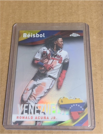 2021 Topps Chrome Beisbol #B-1 Ronald Acuña Jr. — front