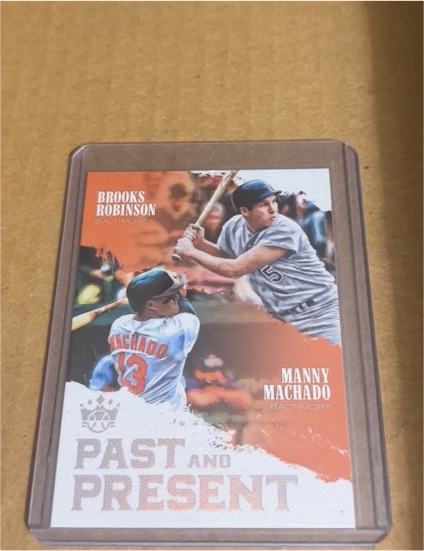 2018 Panini Diamond Kings #PP4 Brooks Robinson Manny Machado Past & Present — front