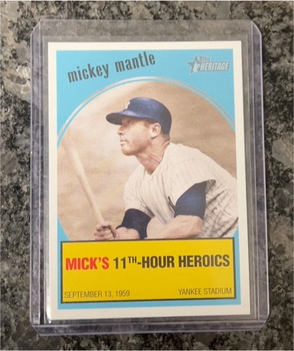 2008 Topps Heritage Baseball Flashbacks #BF8 Mickey Mantle — front