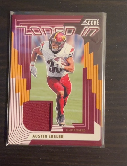 2025 Panini Score Zoned In Patch #ZON-AER Austin Ekeler — front