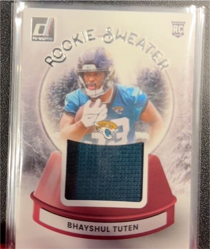 2025 Donruss Football Rookie Sweater #SWE-BHT Bhayshul Tuten — front