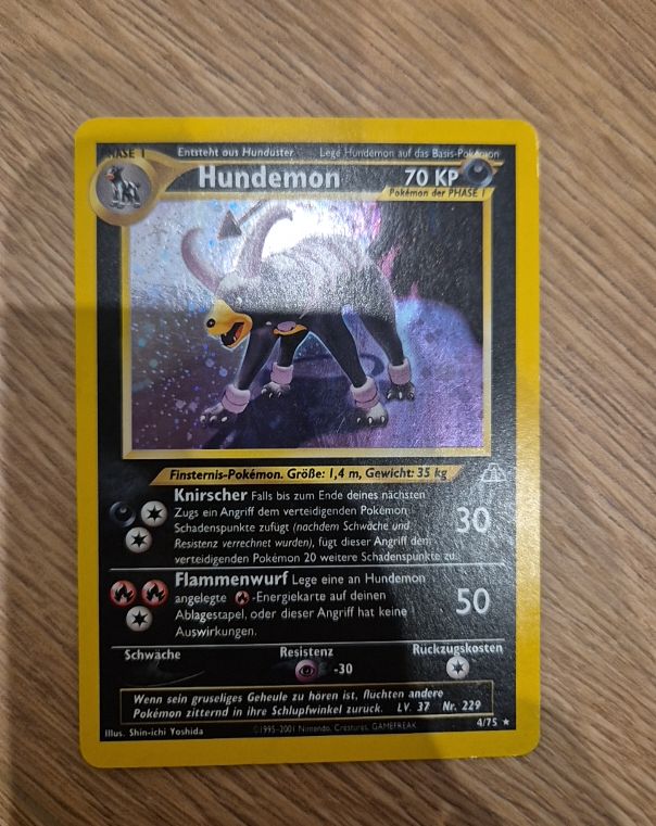 2001 Pokémon Neo Discovery #4 Hundemon — front