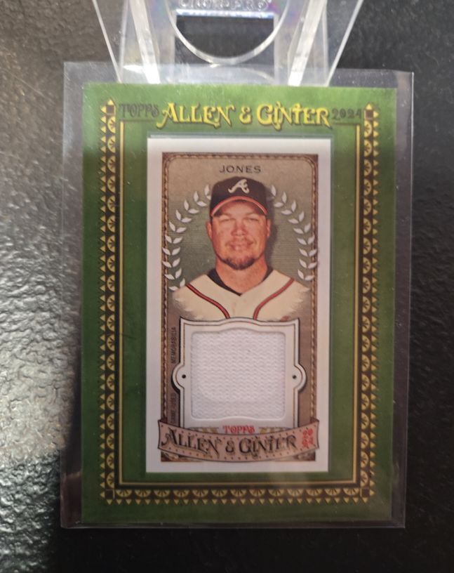 2024 Topps Allen & Ginter #MFR-CJ Chipper Jones Mini Framed Relic Atlanta Braves — front