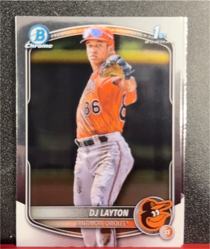 2025 Bowman Chrome #BCP-252 DJ Layton — front