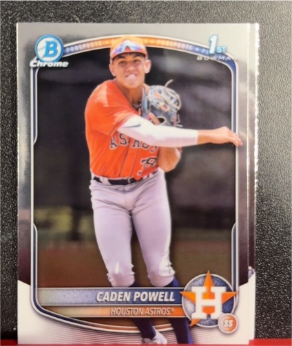 2025 Bowman Chrome #BCP-212 Caden Powell — front
