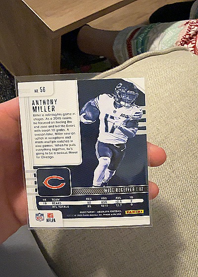 2020 Panini Absolute #56 Anthony Miller — back