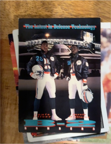 1990 Miami Dolphins B-2 Bombers Poster Louis Oliver Jarvis Williams — front
