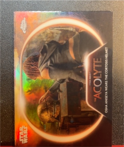 2025 Topps Chrome Star Wars #AC-15 Osha Aniseya Wears The Cortosis Helmet — front