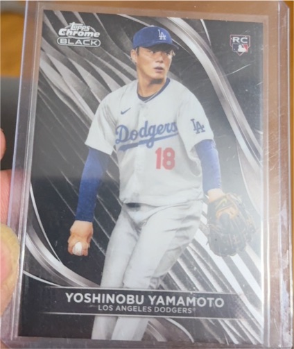 2024 Topps Chrome Black #18 Yoshinobu Yamamoto — front