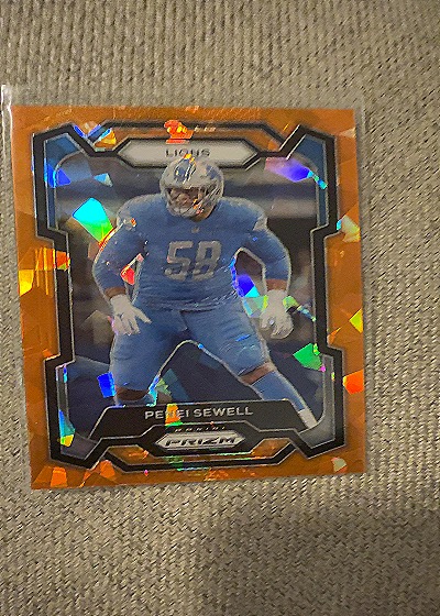 2023 Panini Prizm #103 Penei Sewell Orange Ice Prizm — front