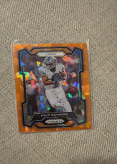 2023 Panini Prizm Orange Prizm #Kalif Raymond — front