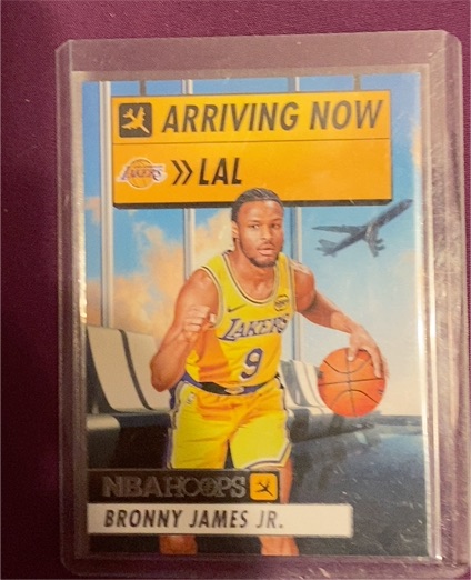 2024-25 Panini NBA Hoops Arriving Now #12 Bronny James Jr. — front
