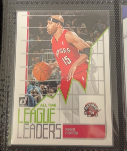 2020-21 Donruss #10 Vince Carter All Time League Leaders Toronto Raptors — front
