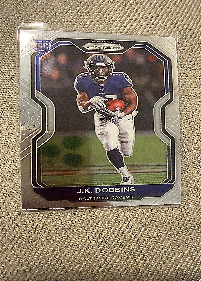 2020 Panini Prizm #379 J.K. Dobbins Baltimore Ravens RC — front