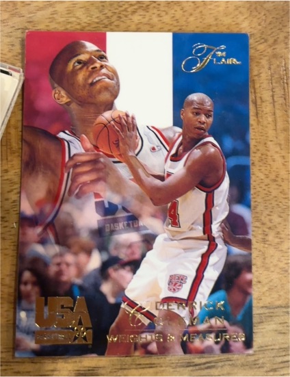 1994 Flair USA Basketball #14 Derrick Coleman Weights & Measures — front