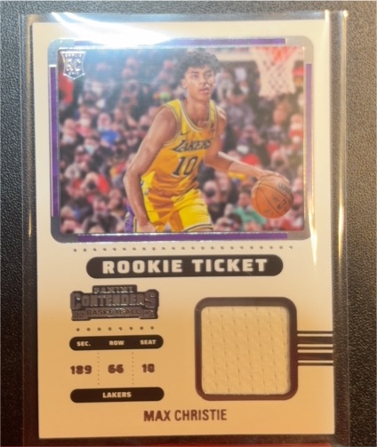 2022-23 Panini Contenders Rookie Ticket #RTS-MXC Max Christie — front