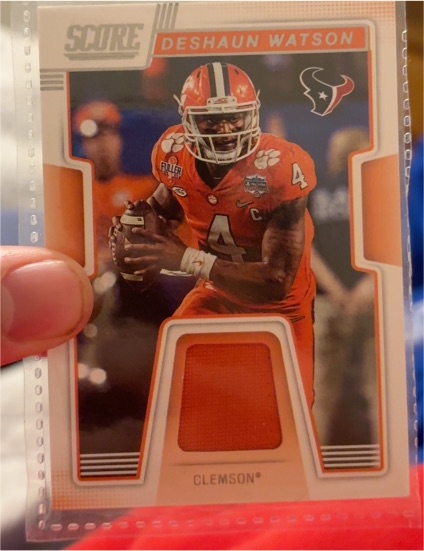 2019 Score Collegiate Jerseys #CJ-10 Deshaun Watson — front