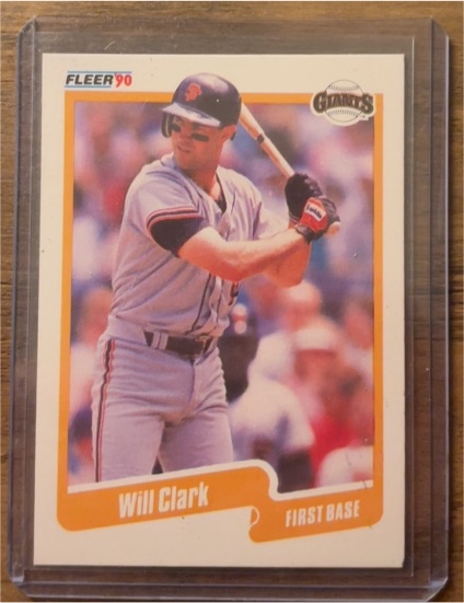 1990 Fleer #54 Will Clark — front