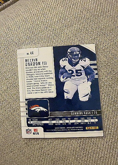 2020 Panini Absolute #44 Melvin Gordon III — back