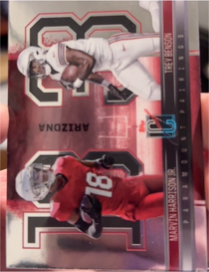 2024 Topps Signature Class Paramount Pairings #PP-18 Marvin Harrison Jr. / Trey Benson — front