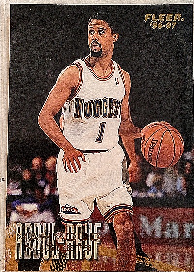 1996-97 Fleer #25 Mahmoud Abdul-Rauf Denver Nuggets — front