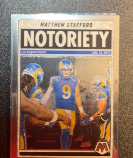 2025 Panini Mosaic Notoriety #7 Matthew Stafford — front