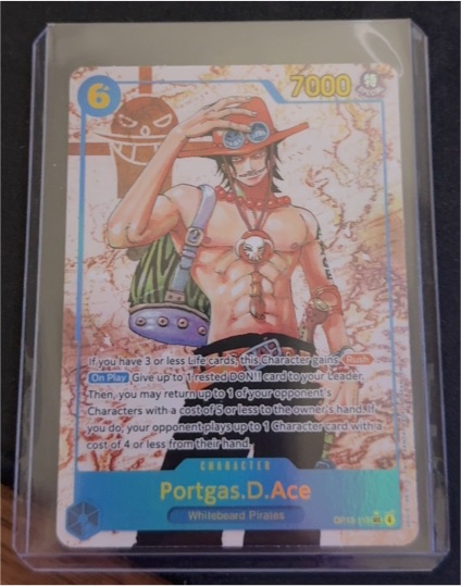 One Piece Card Game OP13-119 Portgas.D.Ace Carrying on His Will — front